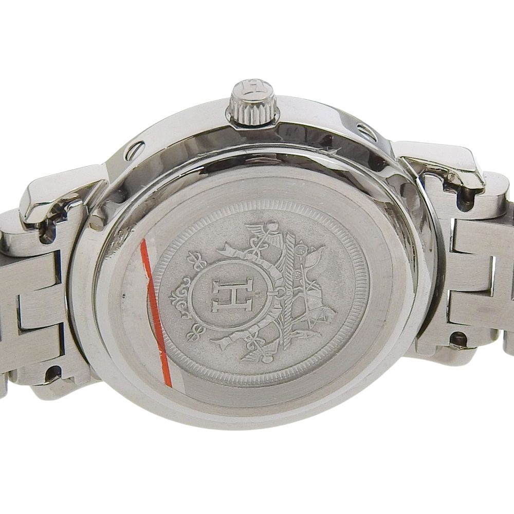 Hermes Clipper Stainless Steel Silver Kuo Analog Display Blue Dial Watch — view 6