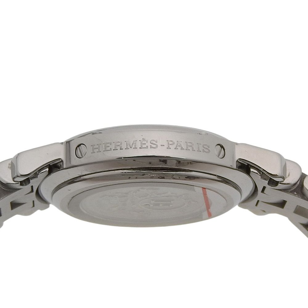 Hermes Clipper Stainless Steel Silver Kuo Analog Display Blue Dial Watch — view 7
