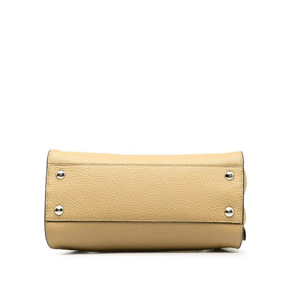 Fendi Selleria Peekaboo Mini 2-Way Shoulder Bag Beige Leather — view 5