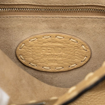 Fendi Selleria Peekaboo Mini 2-Way Shoulder Bag Beige Leather — view 9