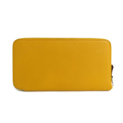 Hermes Azap Long Silk in Joan Ambre Epsom Yellow Zip Around Wallet