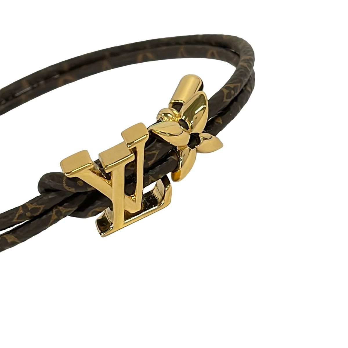 Louis Vuitton Bracelet LV Blue Monogram Canvas Gold — view 2