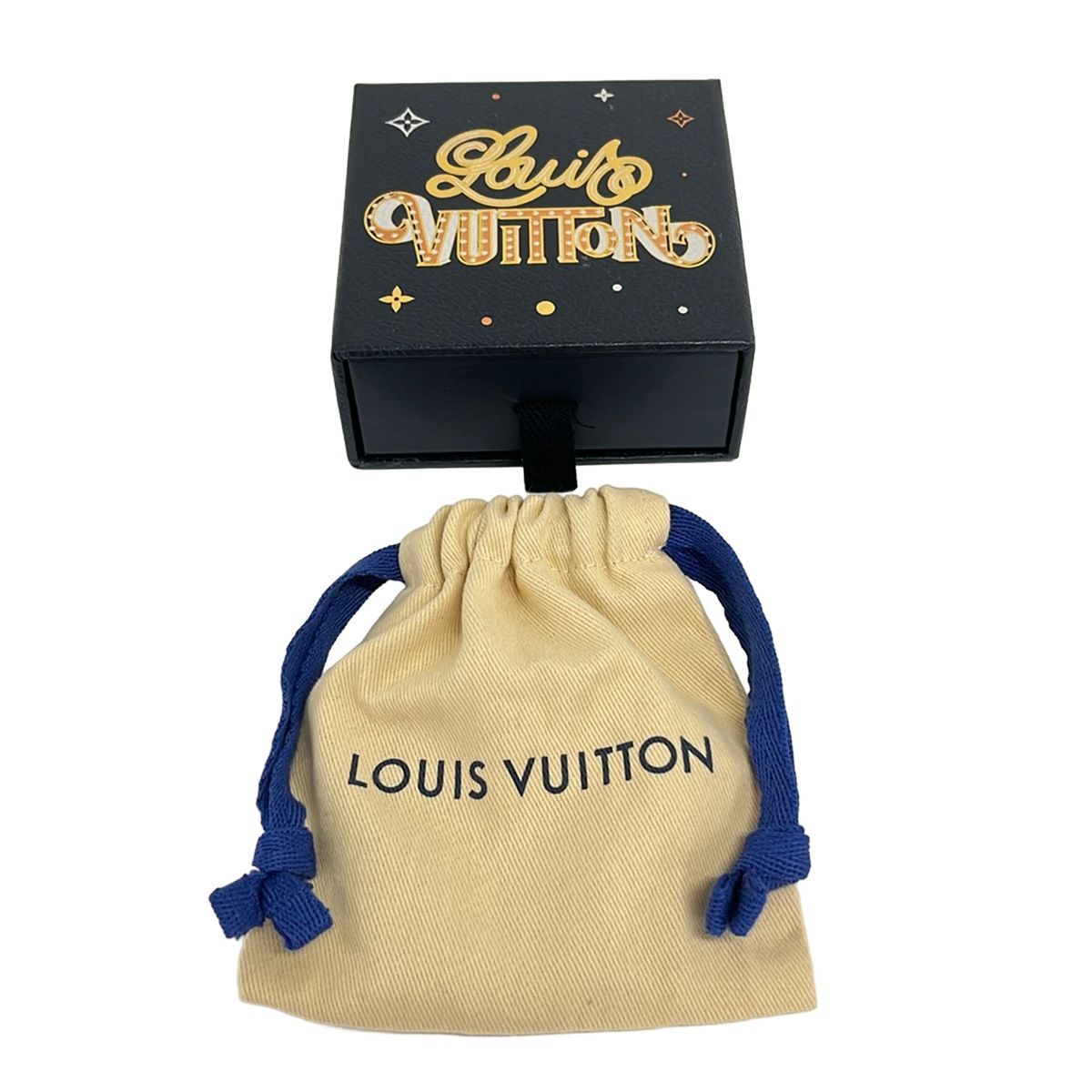 Louis Vuitton Bracelet LV Blue Monogram Canvas Gold — view 4