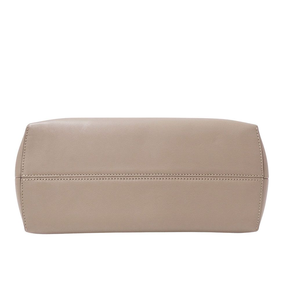 Fendi 2-Way Shoulder Bag Leather Visible Gray Ju Handheld Crossbody Fabric — view 3