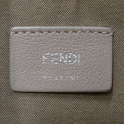Fendi 2-Way Shoulder Bag Leather Visible Gray Ju Handheld Crossbody Fabric — view 9