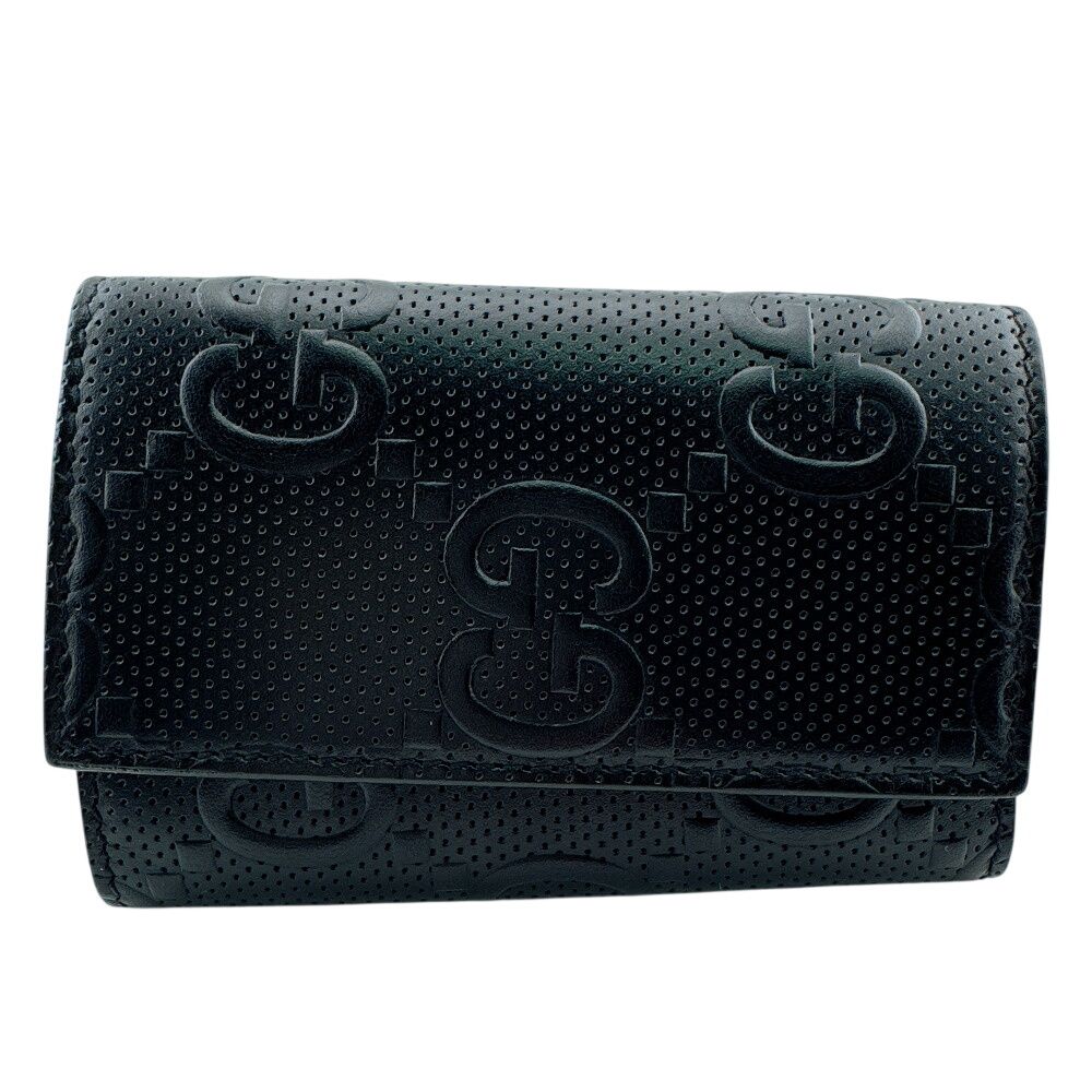 Gucci GG Embossed Key Case with 6 Key Rings Key Holder
