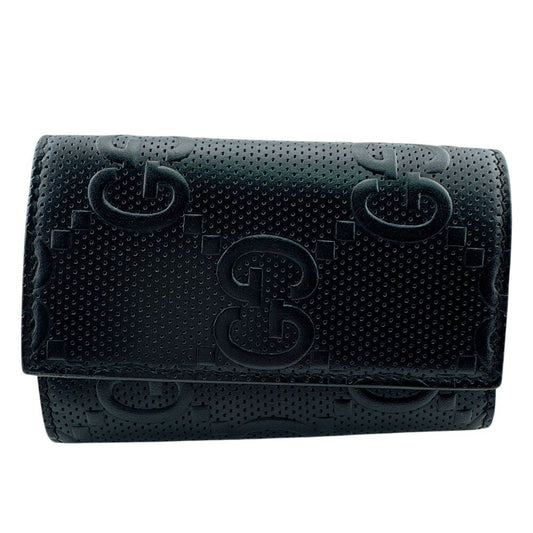 Gucci GG Embossed Key Case with 6 Key Rings Key Holder