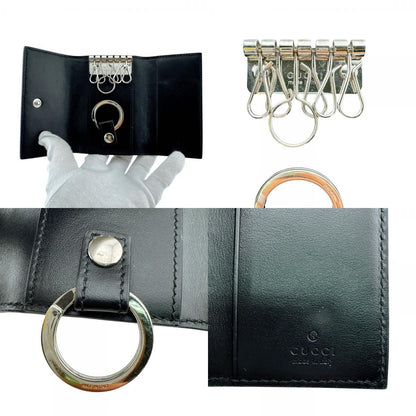 Gucci GG Embossed Key Case with 6 Key Rings Key Holder — view 7