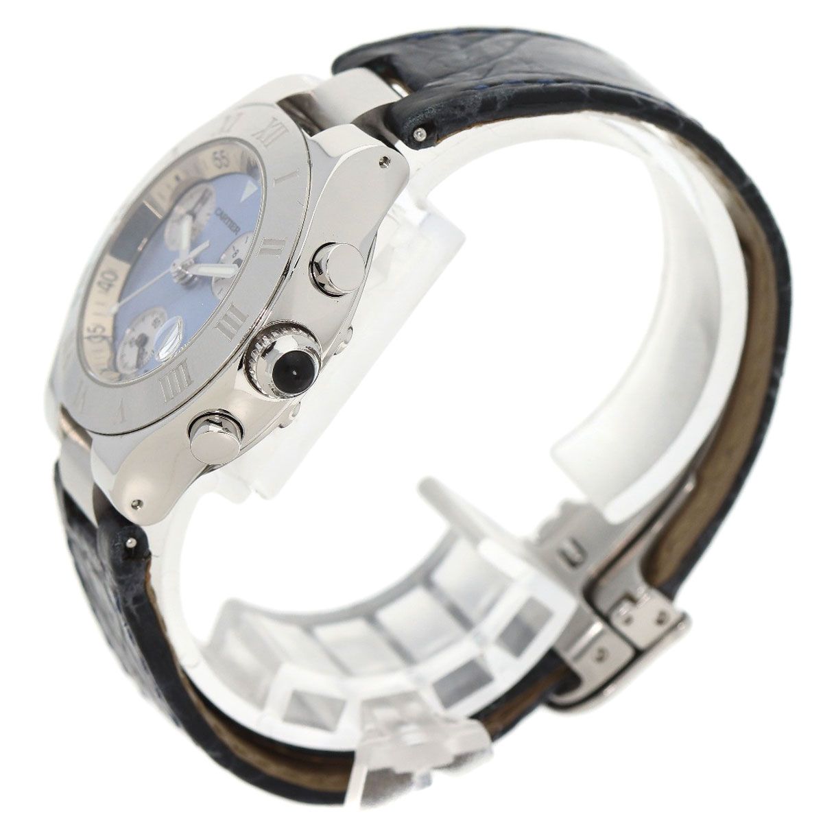 Cartier Chrono Scarf SM Watch SS Leather — view 2