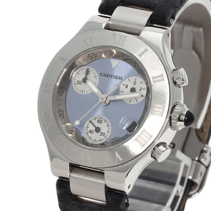 Cartier Chrono Scarf SM Watch SS Leather — view 3