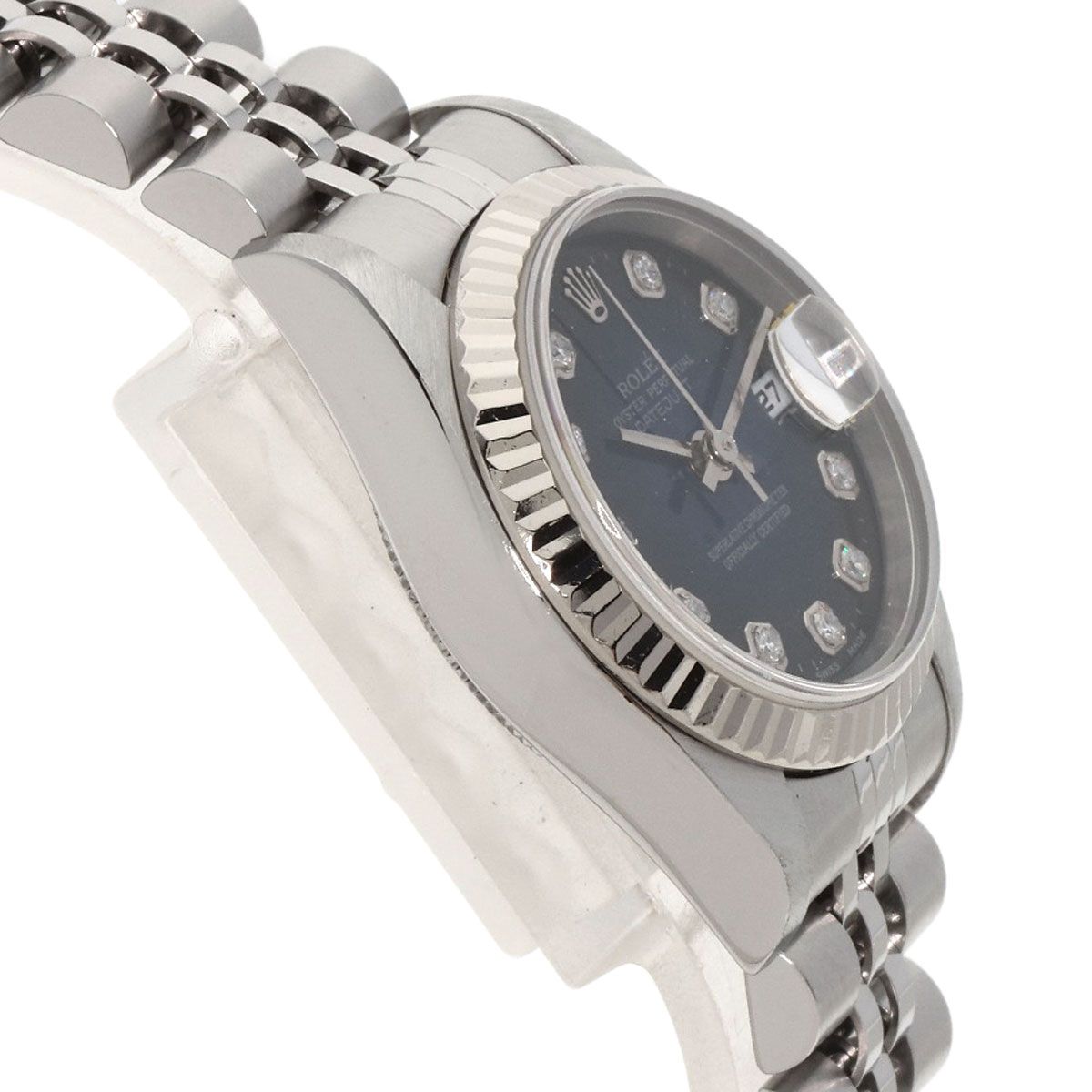 Rolex Datejust Diamond Watch SS 18k White Gold — view 6