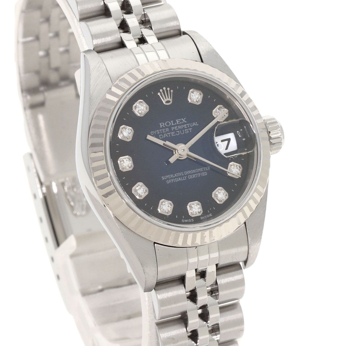 Rolex Datejust Diamond Watch SS 18k White Gold — view 4