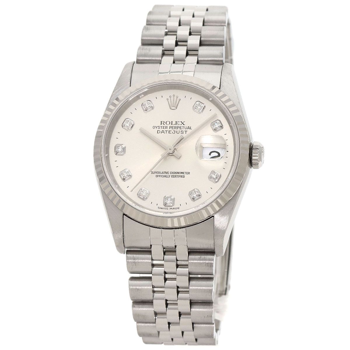 Rolex Datejust Diamond Watch SS