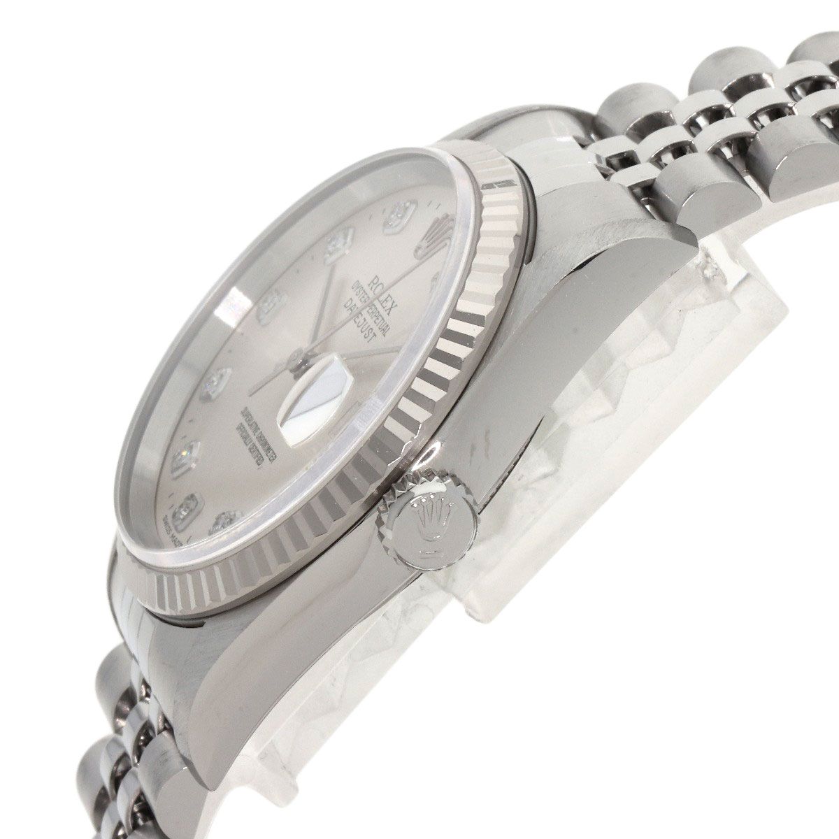 Rolex Datejust Diamond Watch SS — view 5