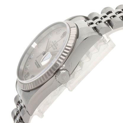 Rolex Datejust Diamond Watch SS — view 5