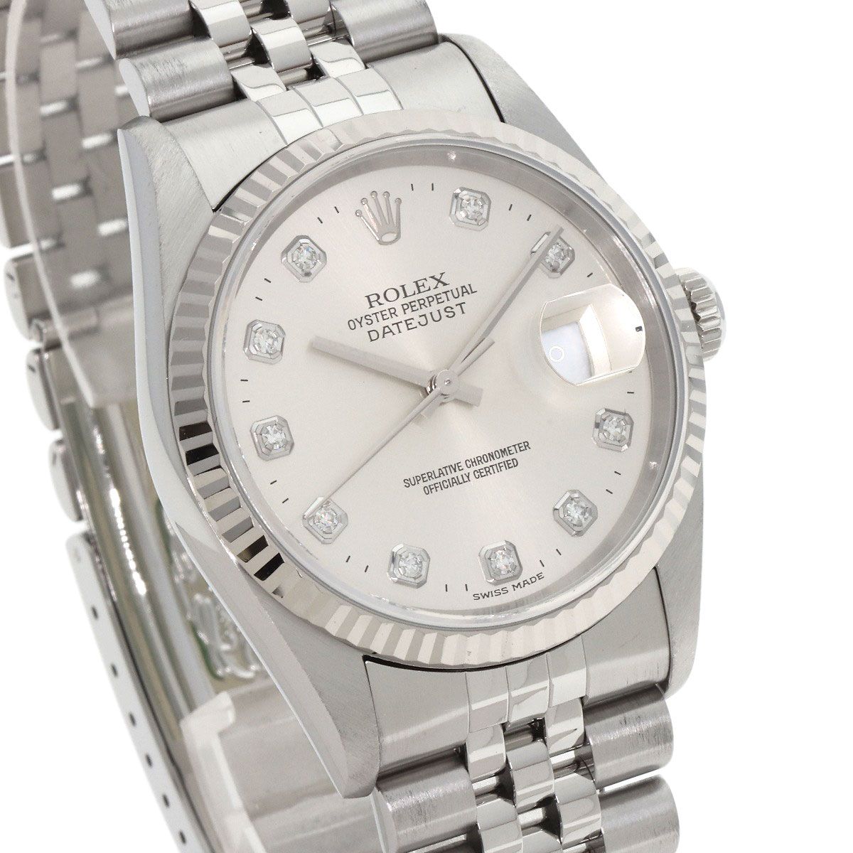 Rolex Datejust Diamond Watch SS — view 4