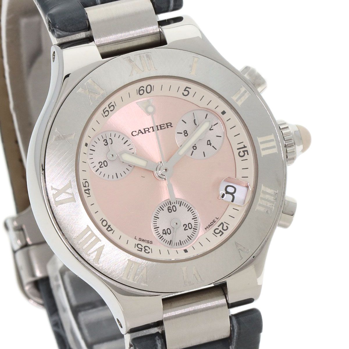Cartier Chrono Scarf SM Watch SS Leather — view 4