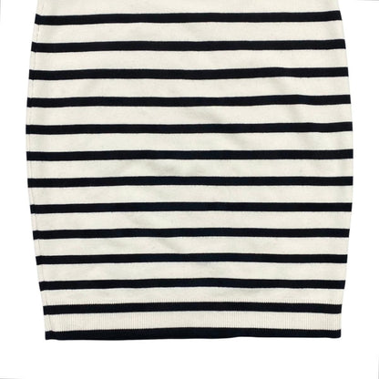 Louis Vuitton Knit Dress Border Button Fo1 S White Beige Black — view 6
