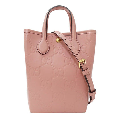 Gucci 2-Way Shoulder Bag Marais the Super Pink Handheld Crossbody Small Logo