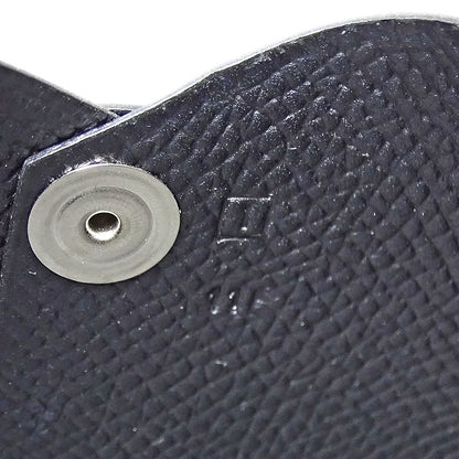 Hermes Card Case Calvi Veau Epsom Black Silver Business Holder — view 6