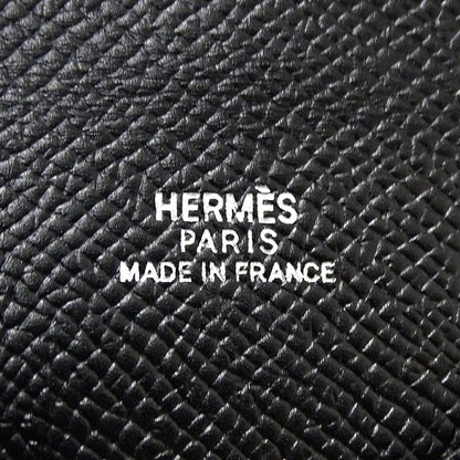 Hermes Card Case Calvi Veau Epsom Black Silver Business Holder — view 5