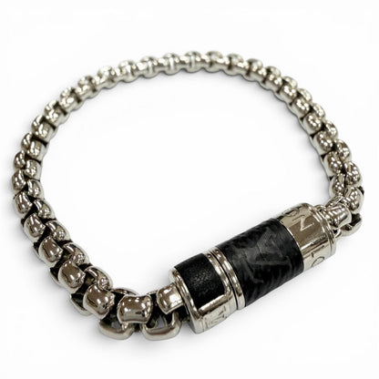Louis Vuitton Chain Monogram Eclipse Bracelet Silver