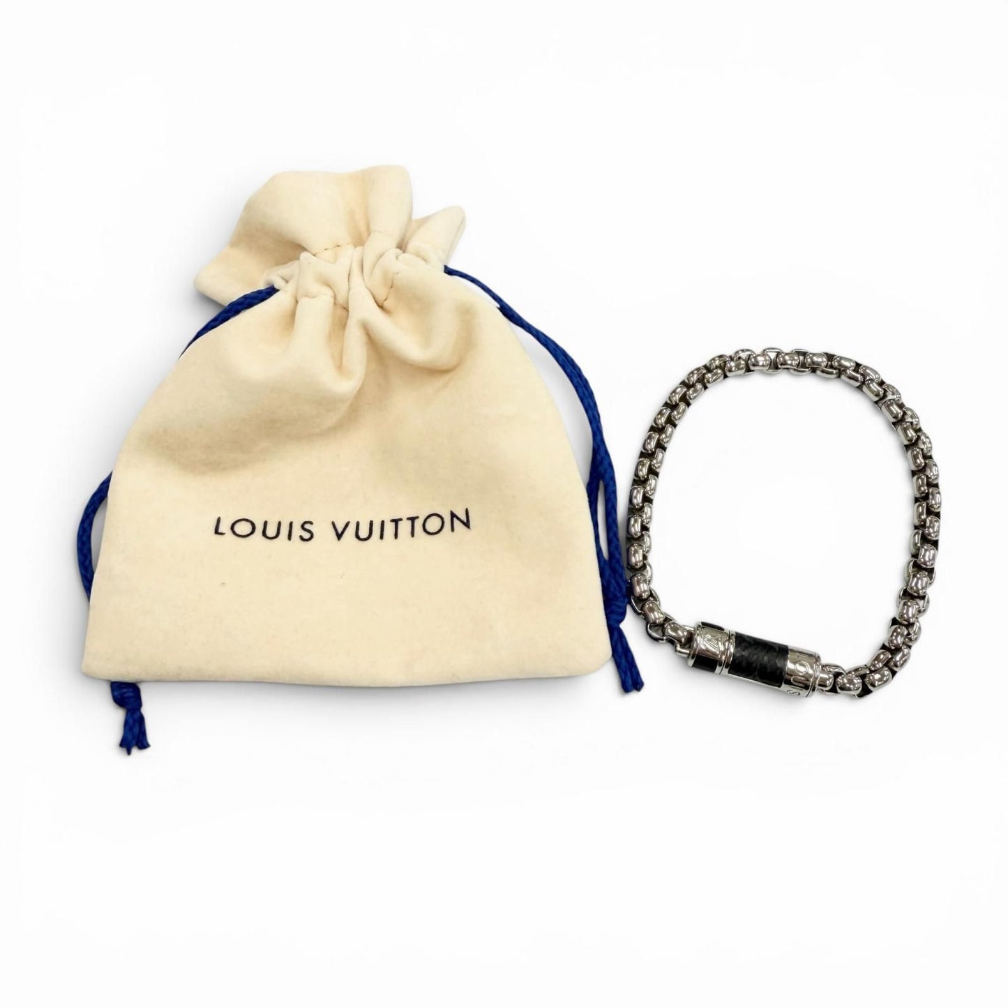 Louis Vuitton Chain Monogram Eclipse Bracelet Silver — view 2