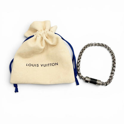Louis Vuitton Chain Monogram Eclipse Bracelet Silver — view 2