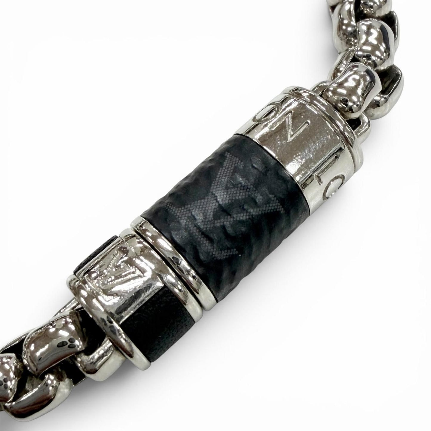 Louis Vuitton Chain Monogram Eclipse Bracelet Silver — view 5