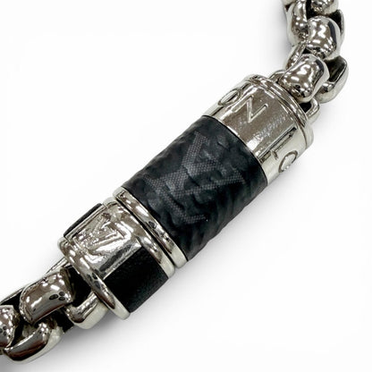Louis Vuitton Chain Monogram Eclipse Bracelet Silver — view 5