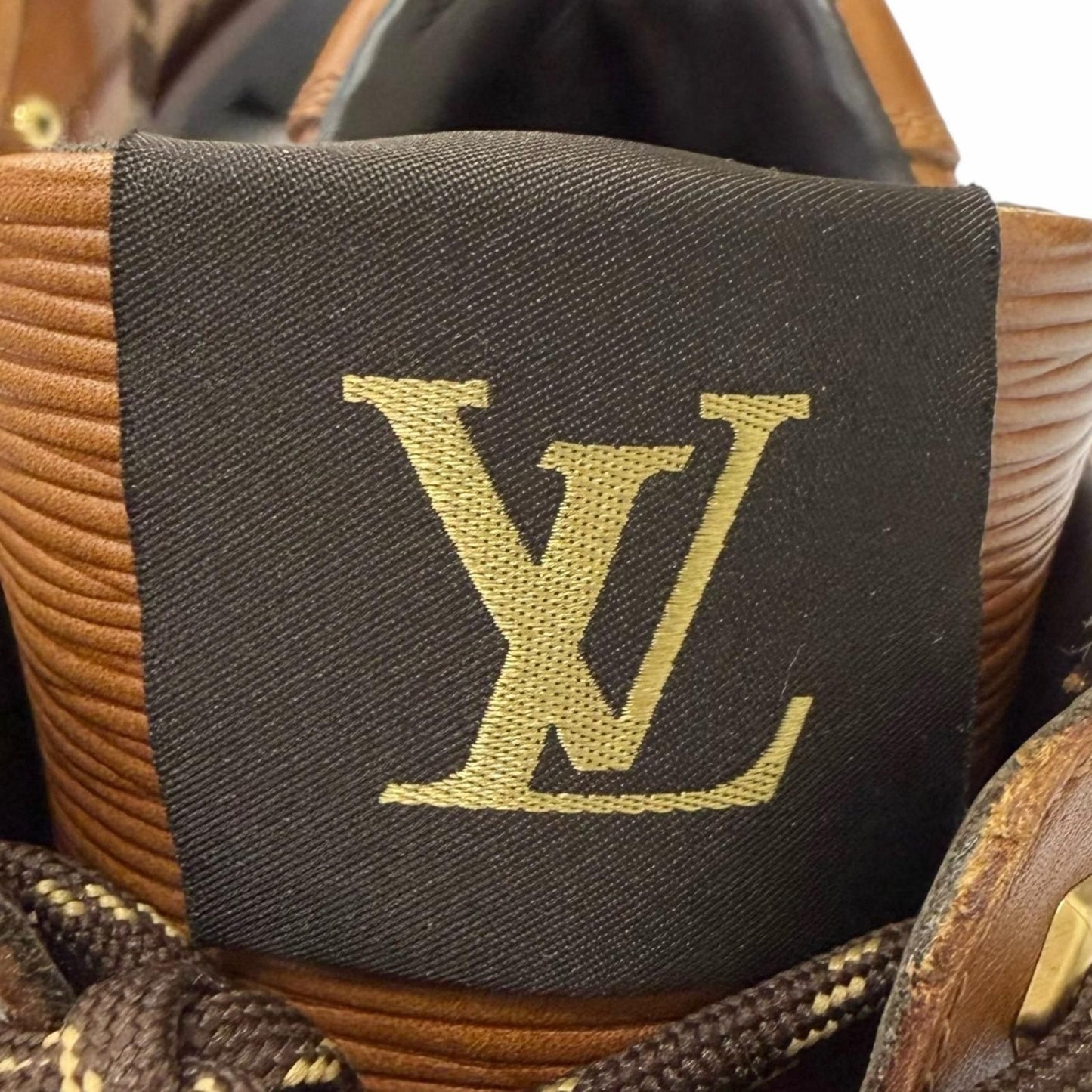 Louis Vuitton Oberkampf Line Leather Lace Up Work Boots Ankle Brown 8 — view 8