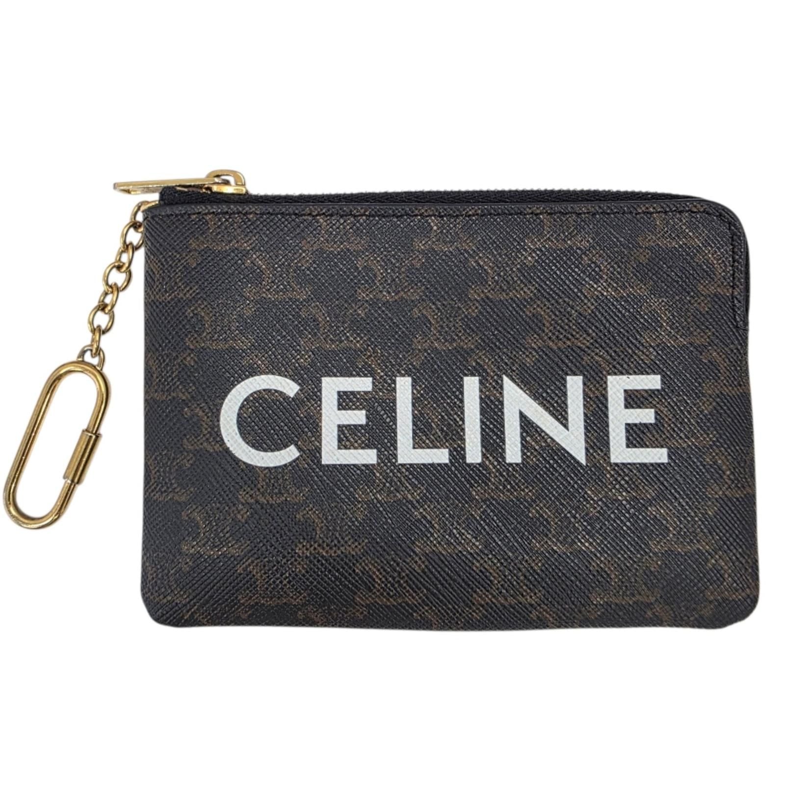 Celine Triomphe Key Ring Coin Case