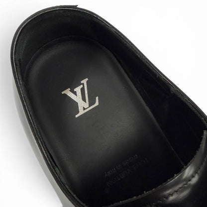 Louis Vuitton Damier Gradient Mini Star Line Lace Up Leather Shoes Black 8 — view 7