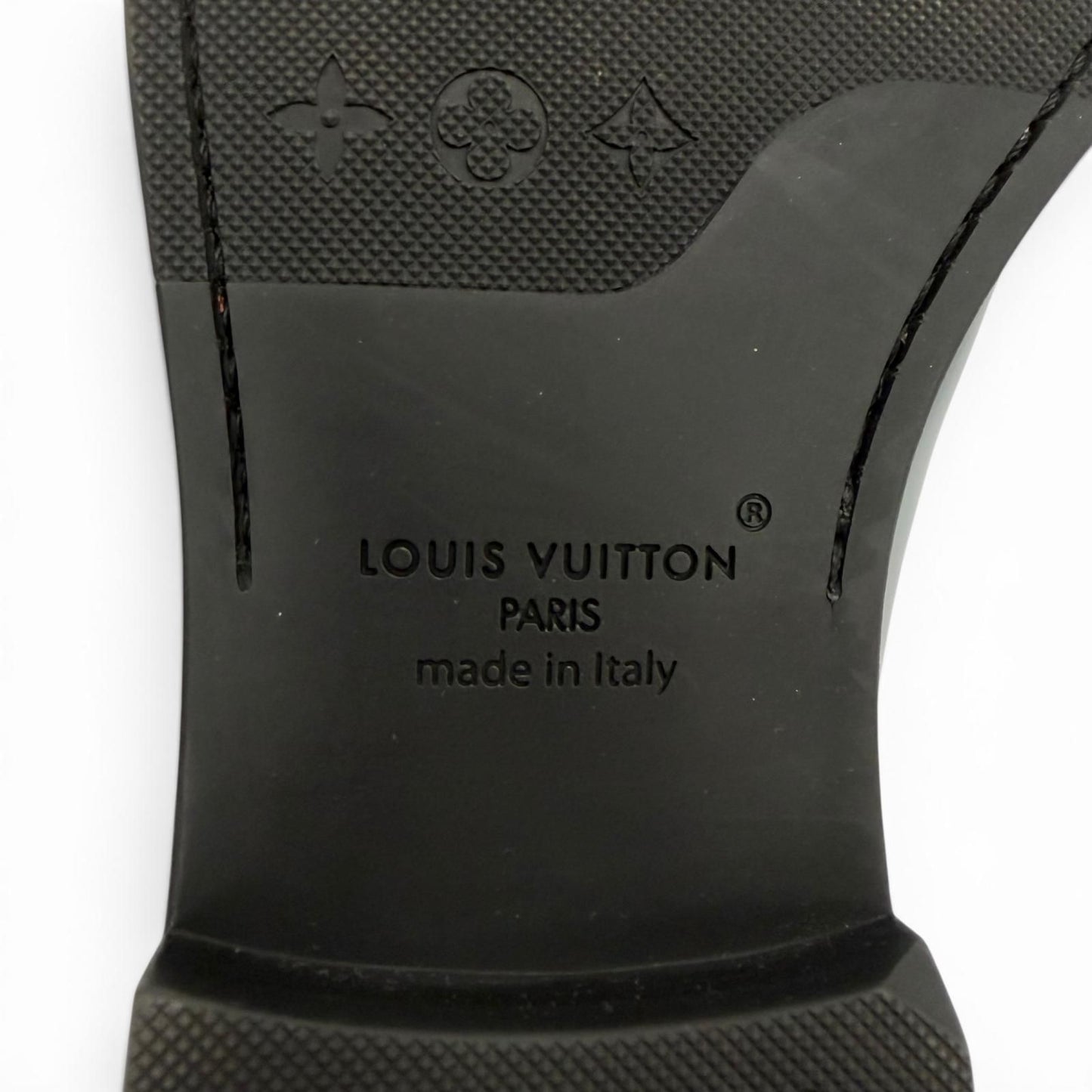Louis Vuitton Damier Gradient Mini Star Line Lace Up Leather Shoes Black 8 — view 8