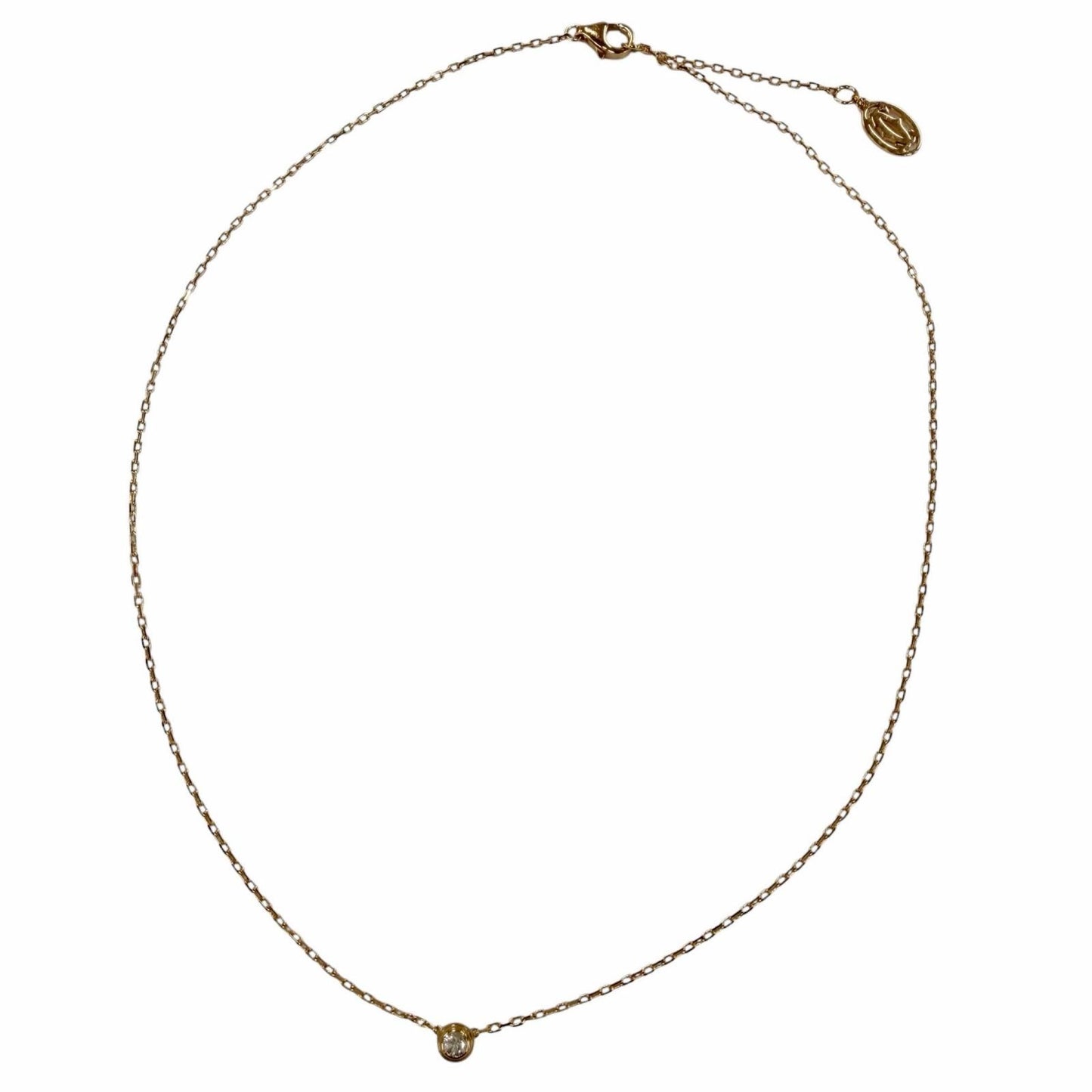 Cartier Damier SM Small Brilliant Cut Necklace Pink Gold — view 2