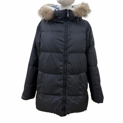 Max Mara Week End Line Weekend Reversible Down Coat Black Gray All Over
