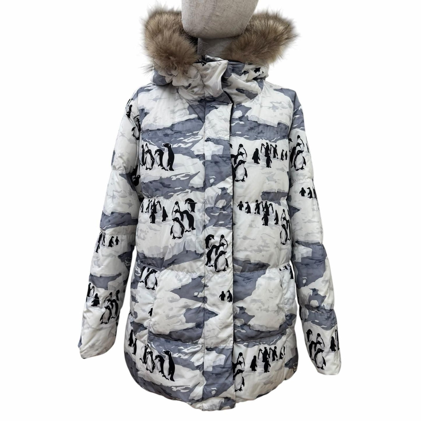 Max Mara Week End Line Weekend Reversible Down Coat Black Gray All Over — view 2