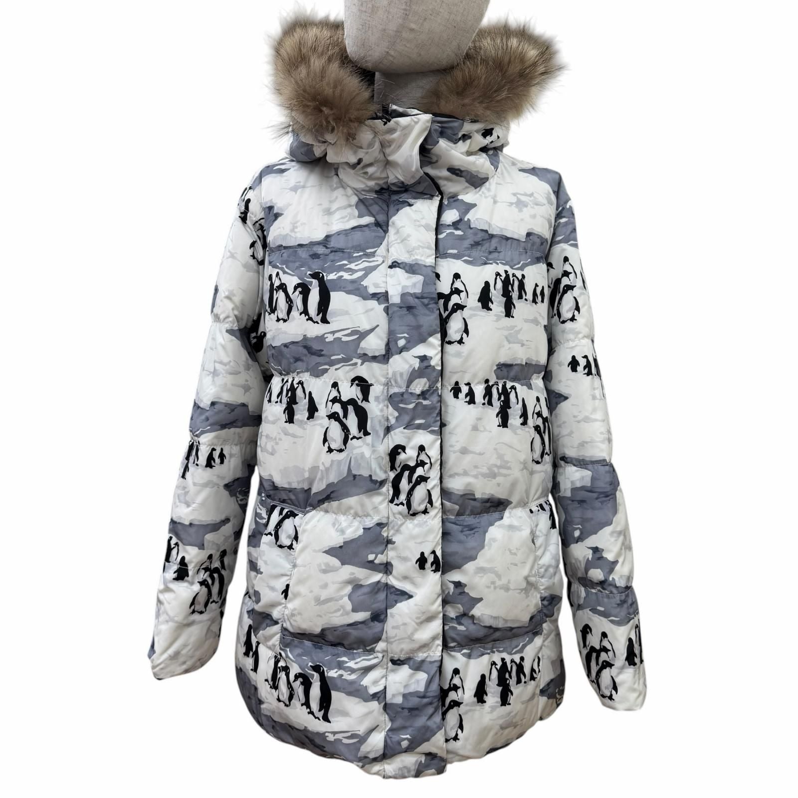 Max Mara Week End Line Weekend Reversible Down Coat Black Gray All Over — view 2