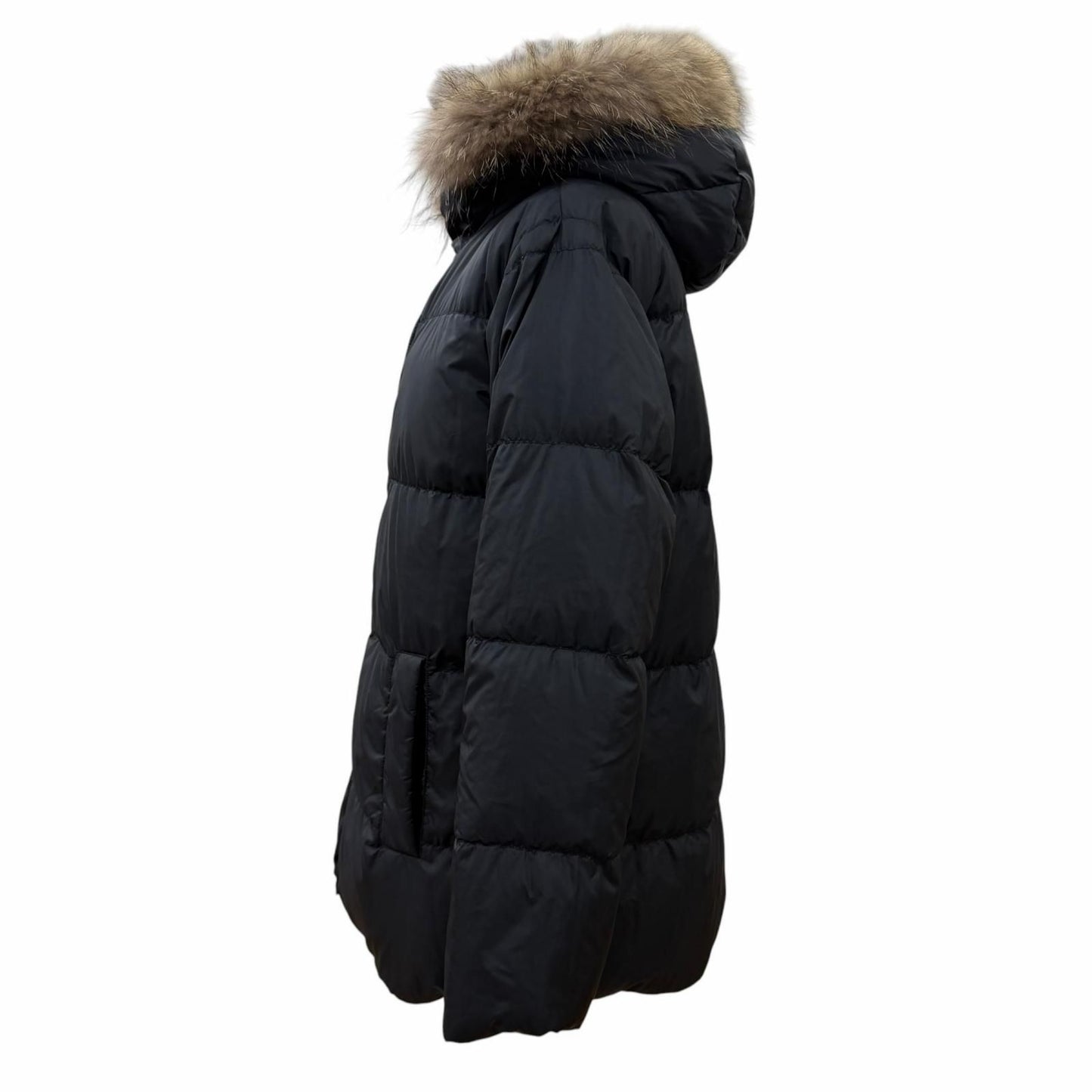 Max Mara Week End Line Weekend Reversible Down Coat Black Gray All Over — view 3