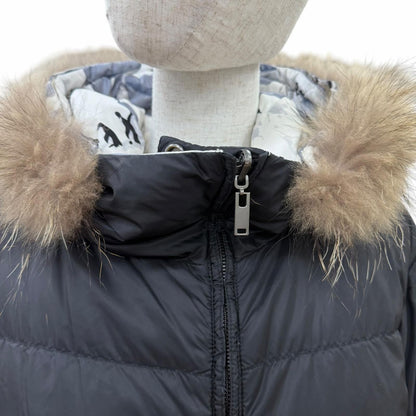 Max Mara Week End Line Weekend Reversible Down Coat Black Gray All Over — view 5