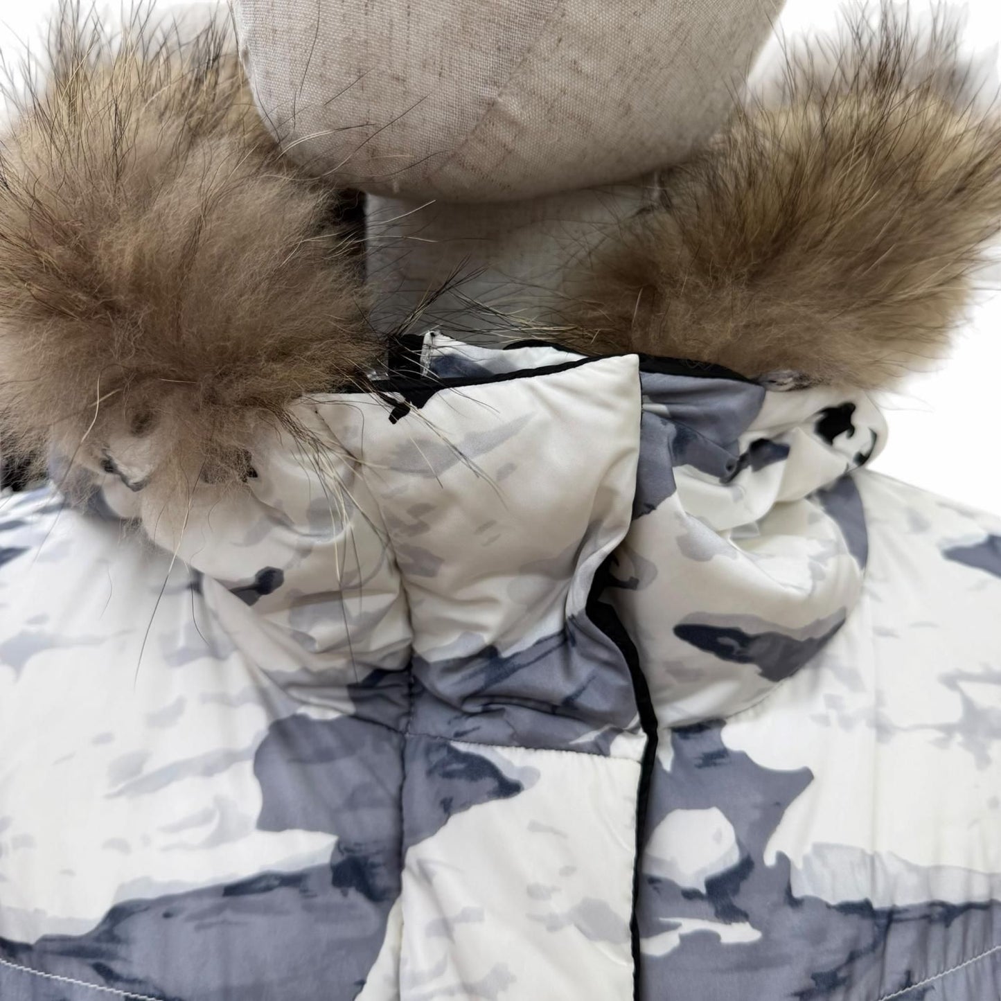 Max Mara Week End Line Weekend Reversible Down Coat Black Gray All Over — view 8