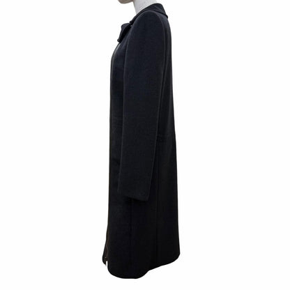 Gucci 657 Era Leather Zip UP Long Length Coat Dark Gray 42 Garment — view 2