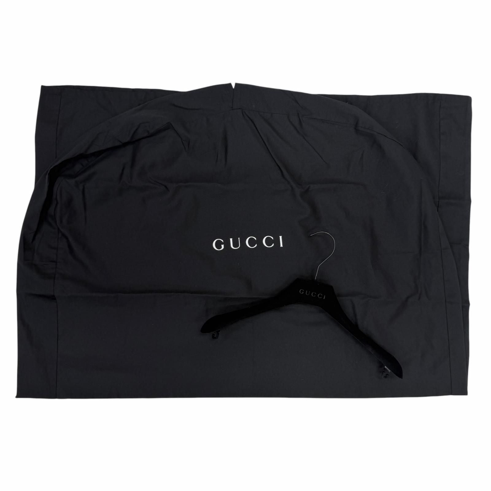 Gucci 657 Era Leather Zip UP Long Length Coat Dark Gray 42 Garment — view 6