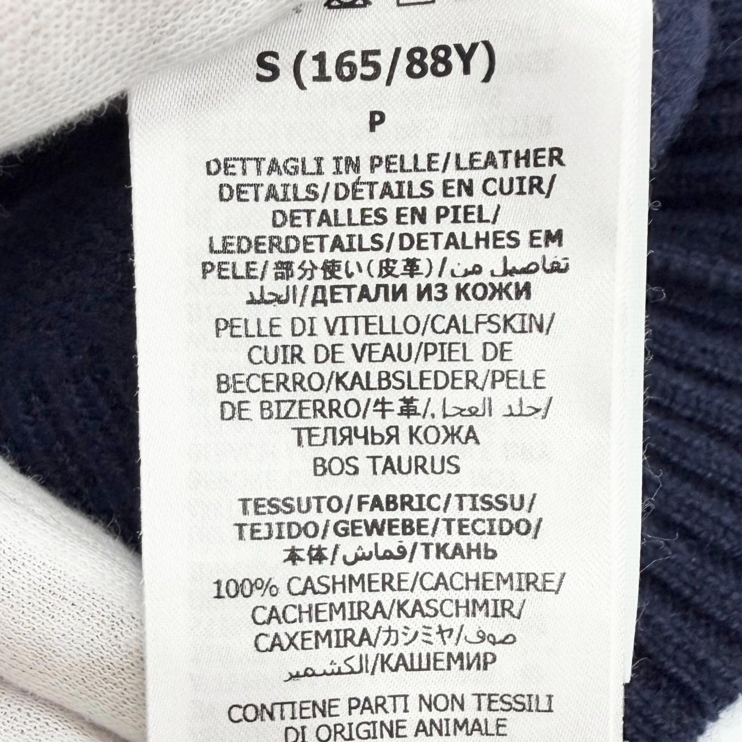 Gucci Cashmere with Horsebit Crew Neck 3/4 Sleeves Knit Sweater Navy S Recommend — view 9