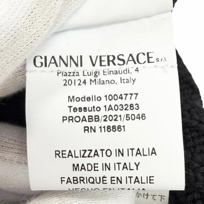 Versace Wool Medusa Safety Pin Crew Neck Long Sleeve Knit Sweater Black 40 — view 9