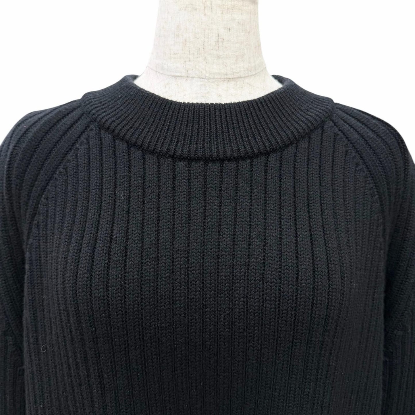 Versace Wool Medusa Safety Pin Crew Neck Long Sleeve Knit Sweater Black 40 — view 4