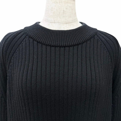 Versace Wool Medusa Safety Pin Crew Neck Long Sleeve Knit Sweater Black 40 — view 4