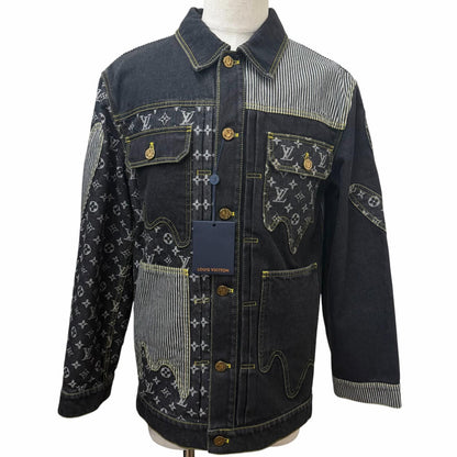 Louis Vuitton Cotton 100% SS Monogram Denim Jacket Indigo Blue 44