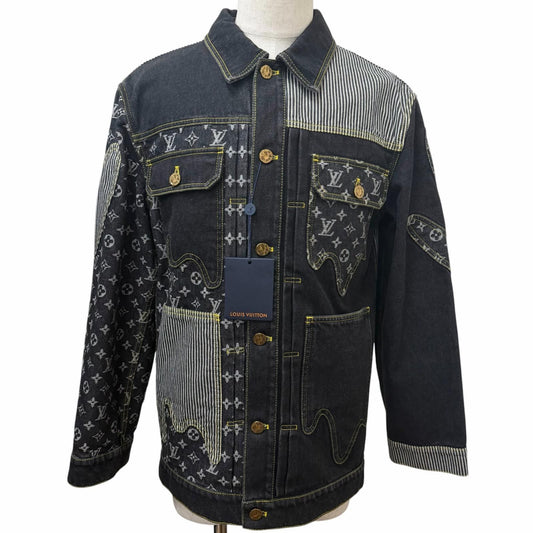 Louis Vuitton Cotton 100% SS Monogram Denim Jacket Indigo Blue 44