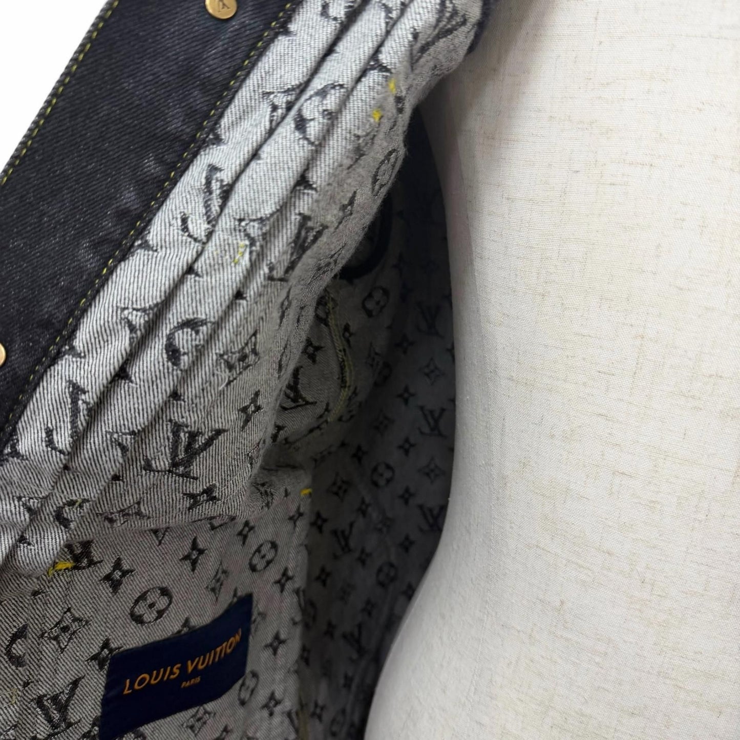 Louis Vuitton Cotton 100% SS Monogram Denim Jacket Indigo Blue 44 — view 5